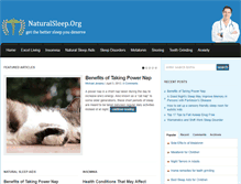Tablet Screenshot of naturalsleep.org